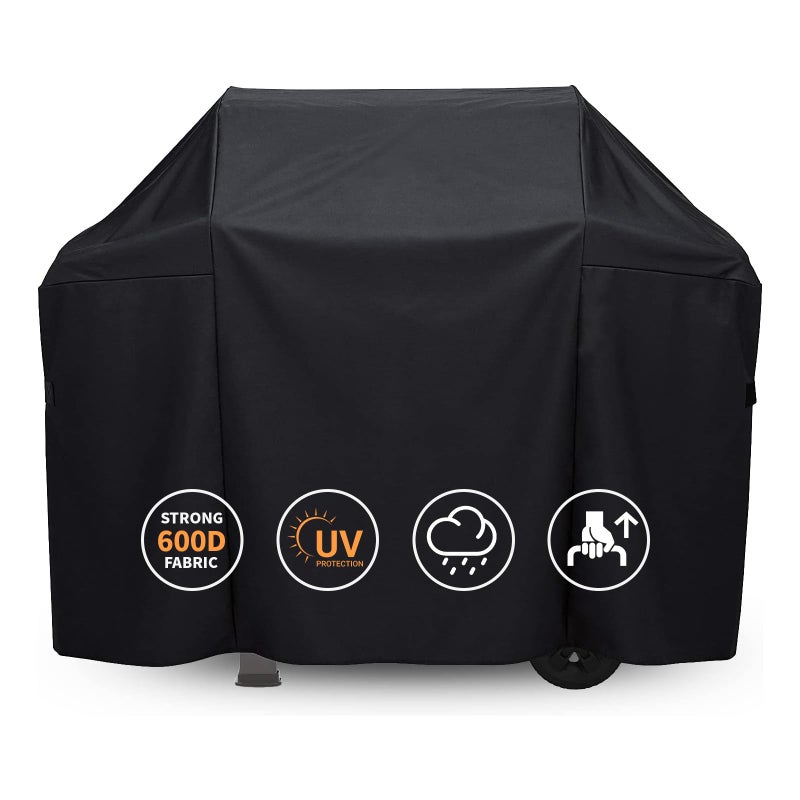 Grisun 7139 Grill Cover for Weber Spirit 300 Grills, Spirit 310, E310, S310 and E330, Waterproof and UV-Resistant Gas Grill Cover, Heavy Duty BBQ Cover, 51 inches, Black - Image 1